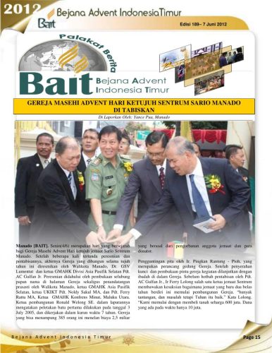 GMAHK Sentrum Sario Di Tabiskan  Senin 4 Juni 2012-01