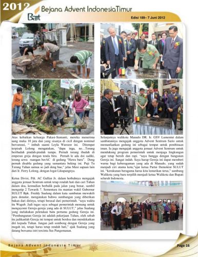 GMAHK Sentrum Sario Di Tabiskan  Senin 4 Juni 2012-02